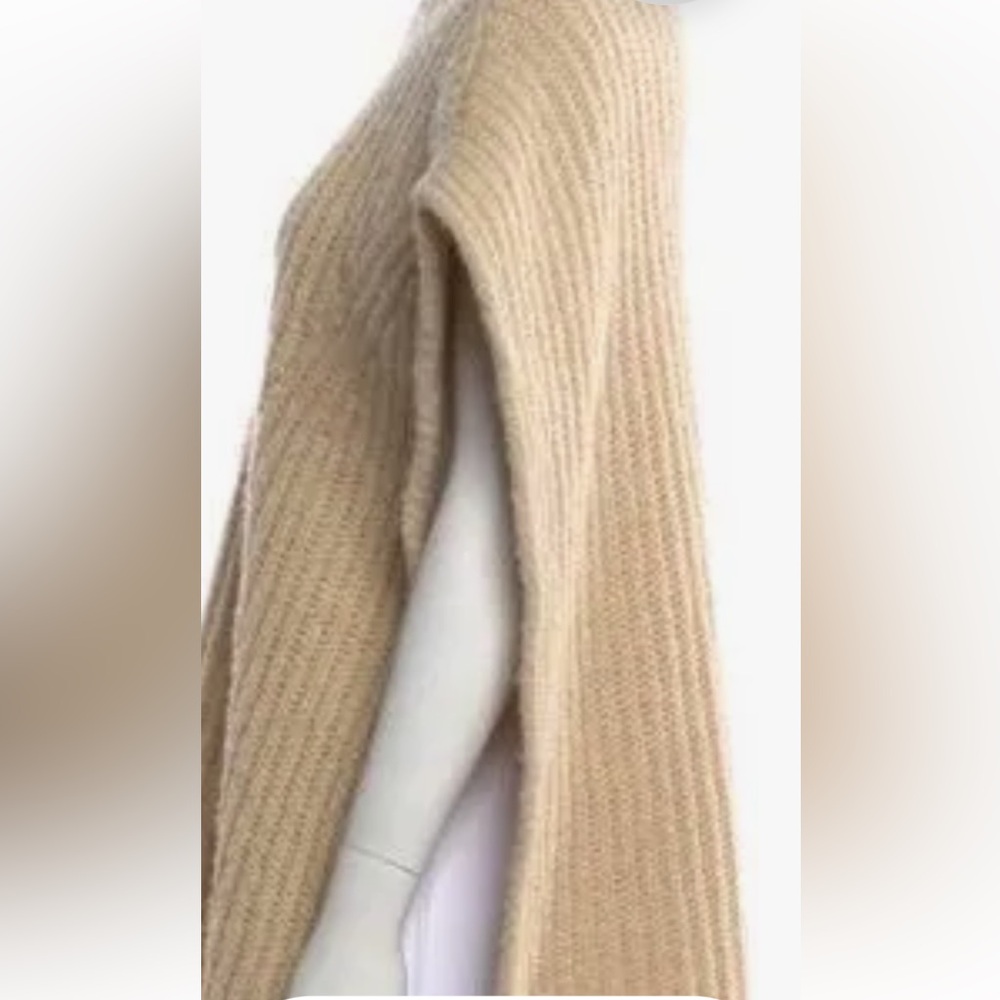 NWT $540 Closed Elegant Beige Women's Sweater poncho Alpaca Size S M Knit - Picture 3 of 12